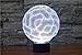 YANGHX 3D illusion Lamp 3D Brain illusion Light 100~240v Night 7 Color change LED desk table light lamp (Color: Multicolor)