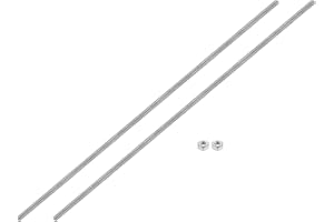 uxcell 1/4"-20 Fully All Threaded Rod, 2 Pcs 304 Stainless Steel Long Threaded Screw 15.7" Length Right Hand Threads for Furn