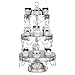 'Sophia Collection'' 3 Tier Dessert Stand, Cupcake Tower with Crystal Beads and Dangles, 22