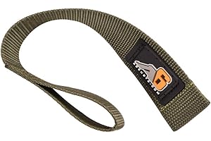 Agency 6 Winch Hook Pull Strap - OD Green - 1.5 INCH Wide - Heavy Duty - Made in The U.S.A.