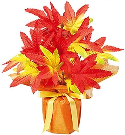 Amazon 秋装飾 もみじオレンジラッピングポット H22cm M 紅葉 ディスプレイ 飾り 4439 おもちゃ おもちゃ