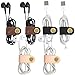 kilofly 6pc Genuine Leather Cord Management Keeper Snap Lock USB Cable Holder
