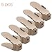 Harmony Life 5 pcs Shoes Slotz Organizer Plastic Space-Saving Shoes Display Storage Rack (Brown)