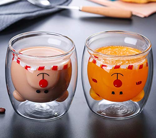 Cute Mugs Bear Tea Cup Milk Couple Glass Mugs Funny Valentine's Day Creative Romantic Birthday Gifts for You