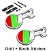 BENZEE 2pcs Sets AM98 R Racing Front Grill + Fender Side Sticker + Back Sticker Car Emblem Badge For JAGUAR SPORT