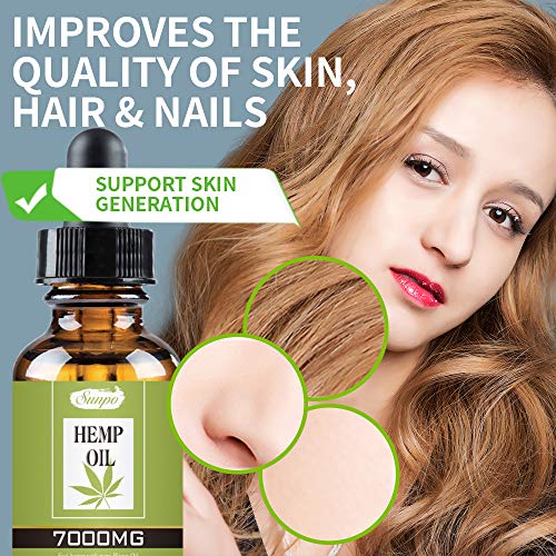 (2 Pack | 60mL) Hemp Oil for Anxiety Relief - 7000 MG - Premium Seed Grade - Natural Hemp Oil for Better Sleep, Mood & Stress - Improve Health - Vitamins & Fatty Acids