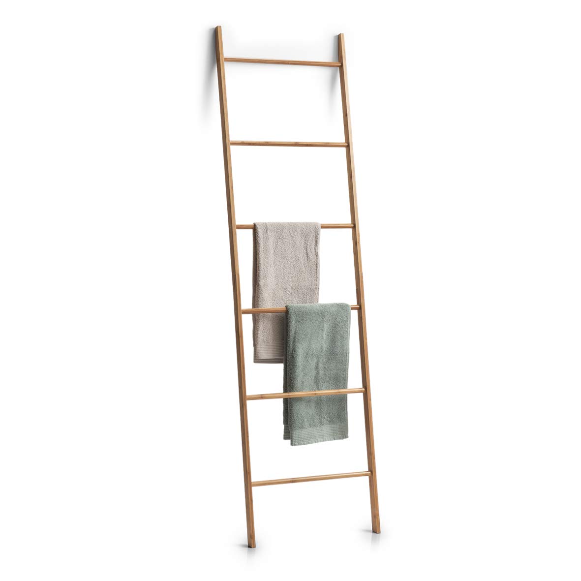 Zeller 18870 Ladder Towel Rail Bamboo Natural Approx. 50 x 3.5 x 182.5 cm