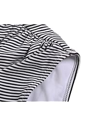 Aleumdr Bikini de tiro alto, con pliegues, con breteles finos, para dama.