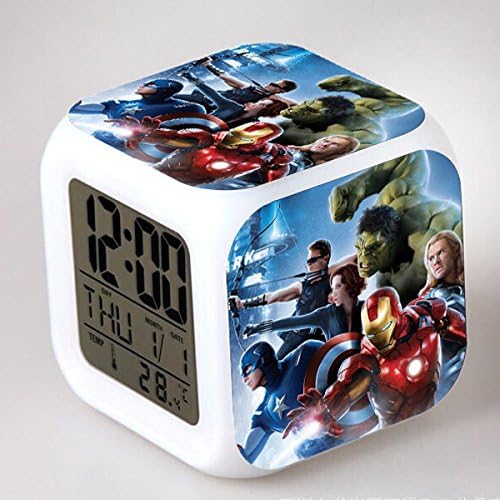 Enjoy Life : Cute Digital Multifunctional Alarm Clock With Glowing Led Lights and Avengers sticker, Good Gift For Your Kids, Comes With Bonuses Part 2 (14)