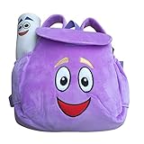 IGBBLOVE Dora Explorer Soft Plush Backpack Rescue Bag, Purple