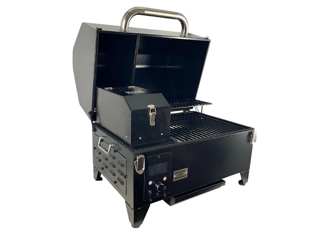 Photo 1 of Freedom Portable Pellet Grill & Smoker: Digital Display, Dual Meat Probes, 242 sq in Cooking Area, AC/DC Powered, Black