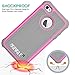 AGRIGLE Shock- Absorption/High Impact Resistant Hybrid Dual Layer Armor Defender Full Body Protective Cover Case Compatible with iPhone 5/5S/SE (Grey-Pink)