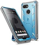Google Pixel 3 XL Kickstand Rugged Case, Poetic Revolution [360 Degree Protection] Full-Body Rugged Heavy Duty Case with [Built-in-Screen Protector] for Google Pixel 3 XL Blue