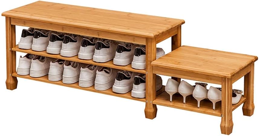 Amazon.de: Haushaltshocker-Bambus Schuhregal Bank, Hocker mit 2-lagigem