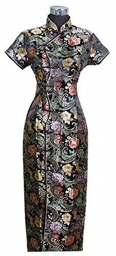 CK sky Women's Chinese Long Cheongsam Vintage Qipao Dress