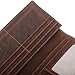 Mens Long Leather Wallet, LeatherFocus RFID Blocking Purse Money Clip (Brown)
