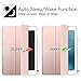 Fintie iPad Pro 9.7 Case with Built-in Apple Pencil Holder - Slim Shell Standing Cover with Translucent Frosted Back Protector Auto Wake/Sleep for Apple iPad Pro 9.7 Inch 2016 Version, Rose Gold
