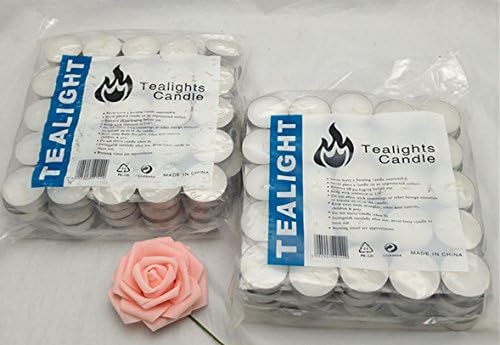 Adoria Tealight candles-White unscent at 200pcs total,burning 4hours,met for CE/ROHS,fit for all tealight holder
