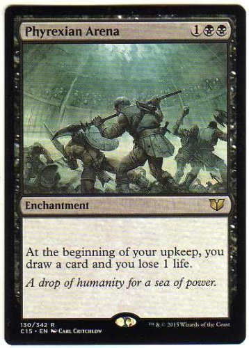 2015 Magic The Gathering Commander #130 Phyrexian Arena R :K: - No Play Wear