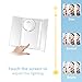 KEDSUM Trifold Lighted Makeup Mirror,LED Travel Vanity Mirror with Lights,Tabletop Mirror with 5X Pocket Mirror , Large Dimmable Touch Screen, 180°Rotation Bracket, Batteries or USB Charging