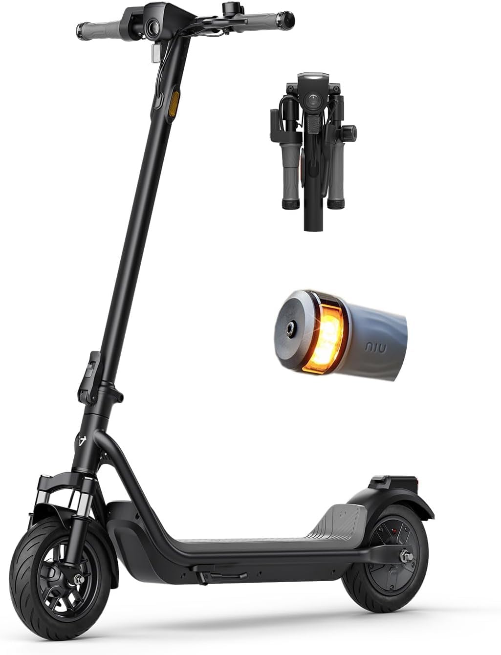 Photo 1 of NIU K100F Electric Scooter for Adult - w/Suspension, Foldable Handlebar, Peak 600W, 18 Max Miles, Top 17.4 MPH, 9.5×2.3'' Tires, Folding Portable Lightweight E-Scooter for Daily Commute