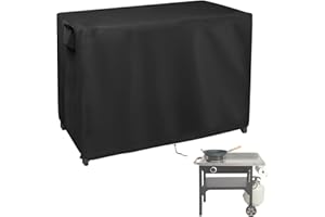 Iptienda Outdoor Table Cover for Cuisinart Wok Station, 42inch Outdoor Wok Station Cover Waterproof for Cooking Wok Station, Black-42"L x 24"W x 34"H
