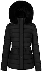 BodiLove Women's Winter Quilted Puffer Short Coat