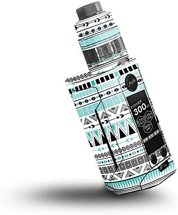 MightySkins Skin Compatible with Wismec Reuleaux RX GEN3 300W - Turquoise Tribal | Protective, Durable, and Unique Vinyl Decal wrap Cover | Easy to Apply, Remove, and Change Styles | Made in The USA