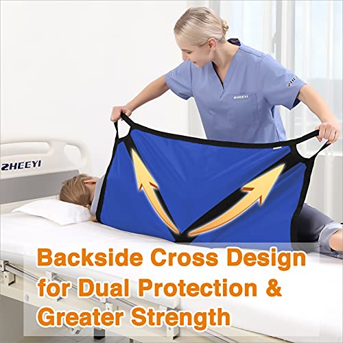 ZHEEYI Positioning Bed Pad with Reinforced Handles 39" x 36" Slide Sheet Multipurpose Patient