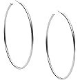 Michael Kors Stainless Steel and Pavé Crystal Hoop Earrings for Women