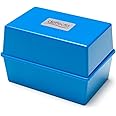 Deflecto Value Size 6 x 4 Index Card Box - Blue, CP011YTBLU