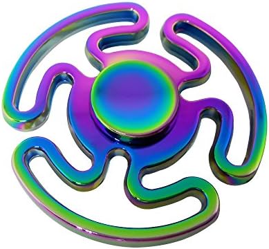 Fidget Spinner toy, Spin 2-5 Min EDC Hand Spinners Prime Tri-Spinner for Kids Adults, Relieves Stress Desktop Cool Gadgets, Fiddle Spinner for ADD ADHD Anxiety Autism … (Rainbow -MG)