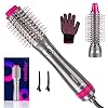 Hair-Dryer-Brush-Hot-Air-Brush-for-Fast-Drying-4-In-1-Hair-Dryer-Volumizer-Multifunctional-Negative-Ionic-Curler-Straightening-Comb-with-2pcs-Hair-Clips1pcs-Gloves Hair Dryer Brush, Hot Air Brush for Fast Drying, 4 In 1 Hair Dryer & Volumizer, Multifunctional Negative Ionic Curler…