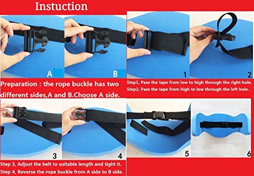 VERISA Aqua Joqqing Belt for Aquatic Aerobic Low Impact Exercises - Blue Foam Swim Flotation Belt 1PC