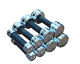 Gymenist Set of 2 Chrome Dumbbell with PVC Rubber Ring and Soft Padded Cushion Handles, Pair of 2 Heavy Dumbbells