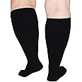 Plus Size Compression Socks Wide Calf Compression Socks for Women Men 20-30 mmHg Support Extra Large Knee High Stockings 5XL