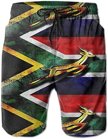 Man Swimwear Swim Trunks British Flag Chain Novelty Running Beach Summer with Pockets