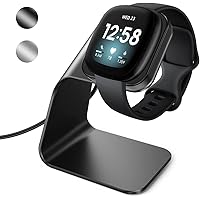 RARF Charger Dock Compatible with Fitbit Versa 3, Premium Aluminum Replacement Charging Stand Cardle Base Station with 4…