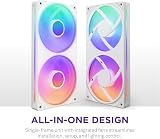 NZXT F240 RGB Core 240mm Single-Frame Fan Unit 2x120mm RGB Fans view 3