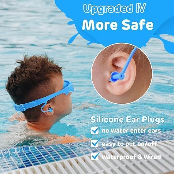 Kids Swimming Goggles with Swimming Cap, Anti-Fog No Leak Proof Waterproof Kids Swim Goggles with Soft Silicone, UV Protection Clear Vision Suitable for Kid 3-14 Boys and Girls