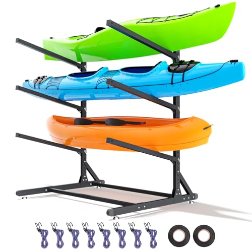 RDCMKL Freestanding Kayak Storage Rack for Outside, Heavy Duty… at Amazon