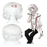 New Tokyo Ghoul Juuzou Suzuya Short Curly White Color Anime Cosplay Wig Party wig