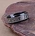 Tanyoyo 8MM Titanium Steel Jesus Cross Ring Black Size 6-14