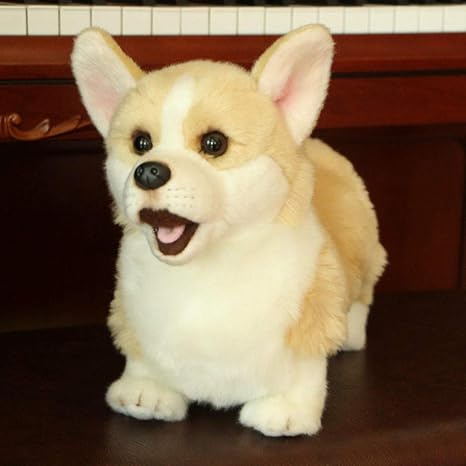 Amazon Co Jp シミュレーション犬のぬいぐるみ子供のための超リアルな豪華な犬の人形ペキニーズのおもちゃ高級品質の家の装飾30cm ホーム キッチン