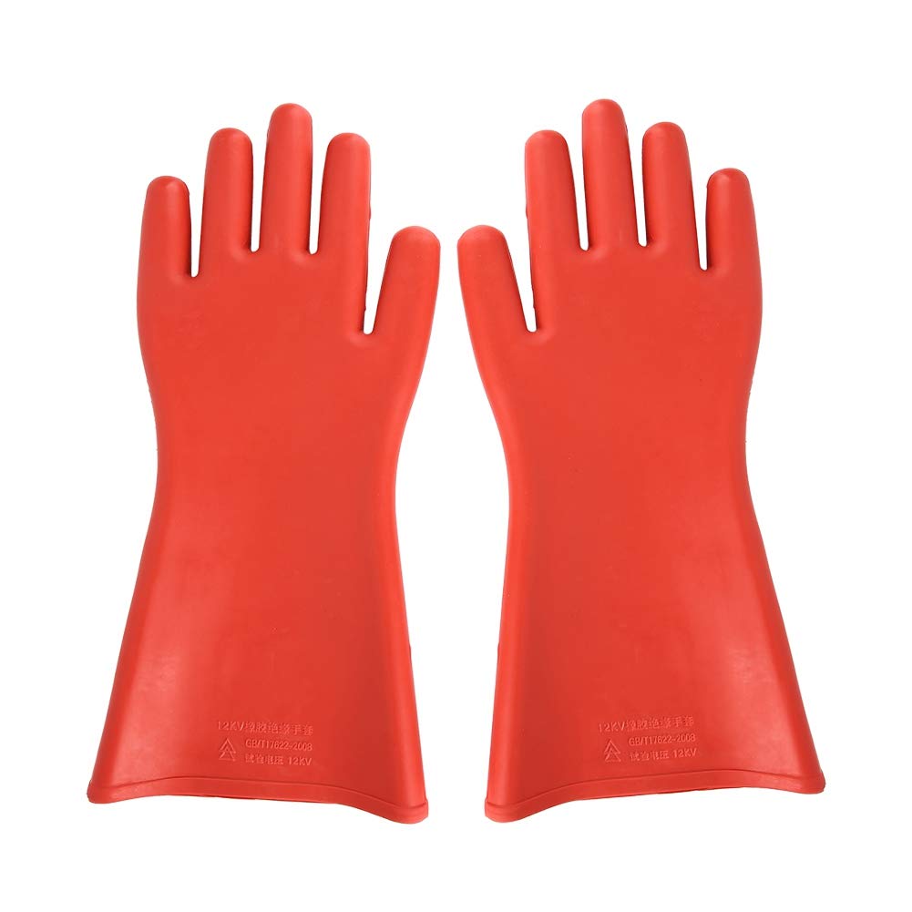 Sonew Insulating Gloves, 2KV High Voltage Proof Rubber Insulating Gloves, Electrical Safety Protective Gloves with Raincoats