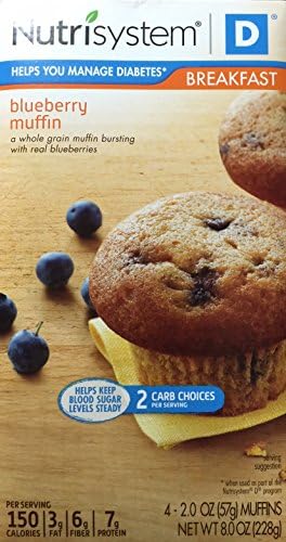Nutrisystem D Blueberry Muffins Breakfast, 4 - 2.0 Oz Count