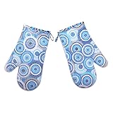 Silicone Oven Mitts Gloves for Pot Holders Heat Resistant Kitchen Mitts with Quilted Cotton Lining by WCountFair -1 Pair
