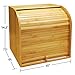 Goodpick Bamboo Bread Storage Box Double Layer Large Wood Bread Boxes for Kitchen Countertop Bread Bin Smoothly Slide Door Roll Top Bread Vintage Bread Container 15.75 x 13.97 x 9.8 in Self Assembly
