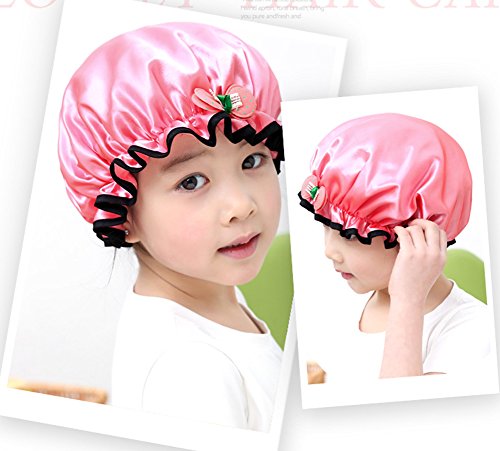 NKTM Children Shower Cap Cute Waterproof Double Layer Kids Cartoon Shower Hat 2 Pack