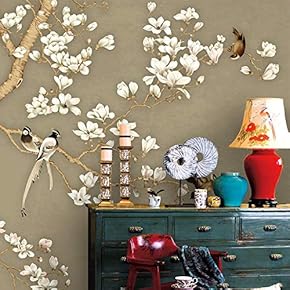 Wall Murals for Bedroom Chinese Style Removable Wallpaper Peel and Stick Wall Stickers - 66x96 inches